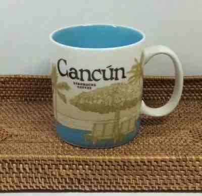 Starbucks Mug Cancun Mexico Global Icon Series 16 Oz 2016 Coffee Cup Beach Scene - Sold on eBay May, 22nd 2019 for $17.99