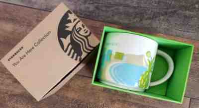 *NEW* 14 oz  WAIKIKI Starbucks "You Are Here" Coffee/Tea Mug/Cup - White/Green - Sold on eBay May, 17th 2019 for $25.00