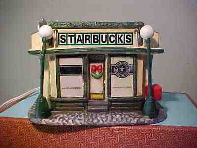 STARBUCKS PIKE PLACE FARMERS FISH MARKET 1999 CERAMIC LIGHTED 1st STORE REPLICA - Sold on eBay May, 21st 2019 for $34.99