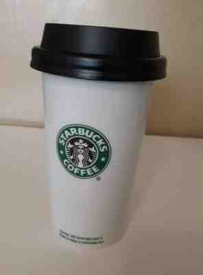 Classic Starbucks 2009 Ceramic Tumbler 12oz To Go Cup Travel Mug & Lid Mermaid - Sold on eBay May, 22nd 2019 for $19.00