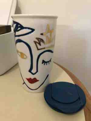 STARBUCKS 2016 Ceramic Travel Tumbler Mug SIREN Mermaid Swarovski Crystal Lips - Sold on eBay May, 22nd 2019 for $29.99