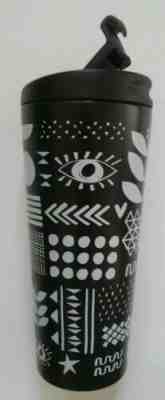 Starbucks JANUARY CUP 2018 Coffee Tea Tumbler Black & White Travel Mug 16 Ounce  - Sold on eBay May, 22nd 2019 for $16.81