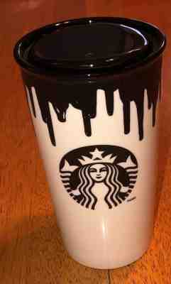 Starbucks 2014 Band of Outsiders Paint Drip Black Travel Tumbler - Sold on eBay May, 22nd 2019 for $12.99