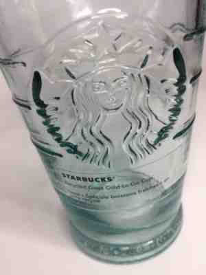 New STARBUCKS Recycled Glass Tumbler 16 Oz Cup Green Cold To Go Grande Spain - Sold on eBay May, 22nd 2019 for $16.99