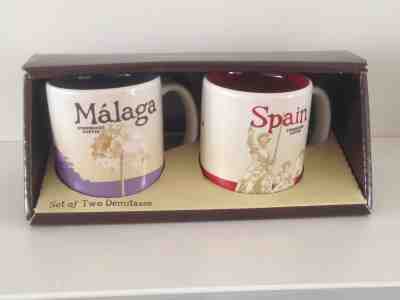 MALAGA+SPAIN Starbucks demiset,demi mugs,espresso cups FREE SHIPPING - Sold on eBay May, 22nd 2019 for $34.99