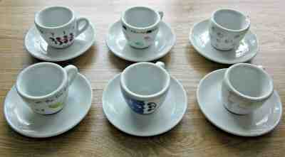 Starbucks D. Reinhart IPA Italy Set of 6 Demitasse Espresso Cups w/ Saucers - Sold on eBay May, 22nd 2019 for $23.49
