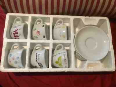Starbucks D. Reinhart IPA Italy Set of 6 Demitasse Espresso Cups and Saucers - Sold on eBay May, 19th 2019 for $13.50