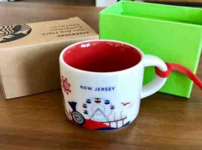 Starbucks New Jersey NJ Ornament You Are Here YAH 2oz Christmas Espresso Mug - Sold on eBay May, 17th 2019 for $24.95