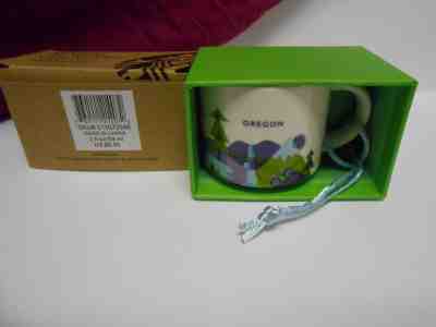 NIB Starbucks  Series Oregon Ornament 2oz Coffee Mug YAH You Are Here - Sold on eBay May, 19th 2019 for $24.95
