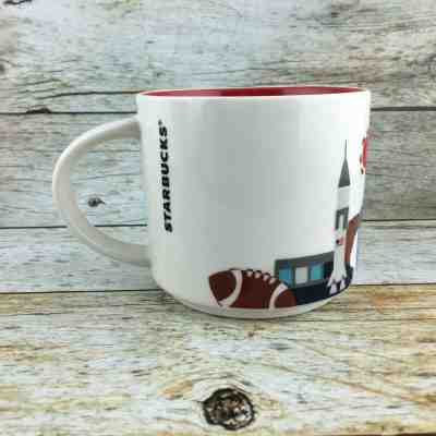 STARBUCKS 2014 Coffee Cup Mug ALABAMA You are here Collection 14oz Red White  - Sold on eBay May, 15th 2019 for $14.44
