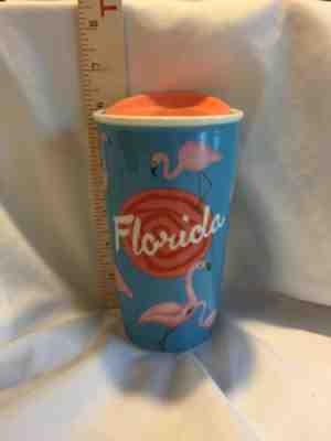 Starbucks 2015 Florida Flamingo Travel ceramic mug New With Label - Sold on eBay May, 21st 2019 for $13.00