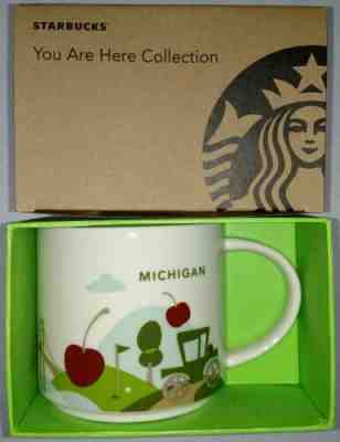 STARBUCKS coffee mug You Are Here MICHIGAN 14 oz NEW IN BOX NIB - Sold on eBay May, 21st 2019 for $27.88