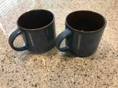 2 starbucks 2014  coffee/tea  mug cup 14 oz blue/brown A Set Bundle Lot - Sold on eBay May, 22nd 2019 for $15.99