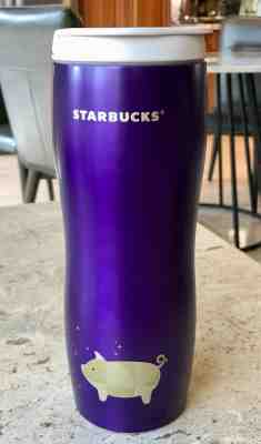 Starbucks South Korea 2019 New Year of the Pig Purple Coffee Tumbler & Lid  - Sold on eBay May, 17th 2019 for $54.99