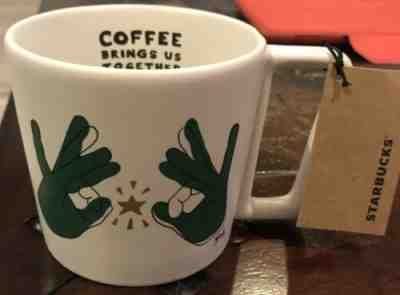 Starbucks Mug- 12 oz American Sign Language Deaf Jena Floyd ASL Rare - Sold on eBay May, 21st 2019 for $20.50