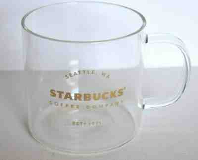 Starbucks 2016 Clear Glass Coffee Mug 18 Ounces Seattle WA Est. 1871 - Sold on eBay May, 3rd 2019 for $14.99