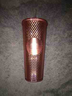 Starbucks Iridescent Rose Gold Pink Studded Rainbow Cold Cup Tumbler cracked - Sold on eBay May, 13th 2019 for $20.00