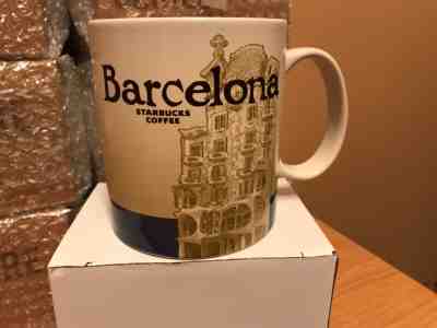 Starbucks Icon Barcelona 16 oz Mug with Sku, Crack on handle. - Sold on eBay Mar, 4th 2019 for $24.95