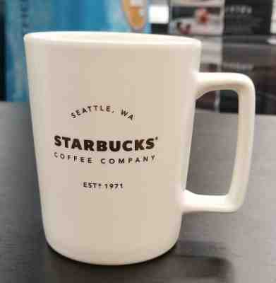 Starbucks Mug Seattle Wa est. 1971 Coffee Company Gold Foil Lettering 16oz 2016 - Sold on eBay May, 20th 2019 for $11.00