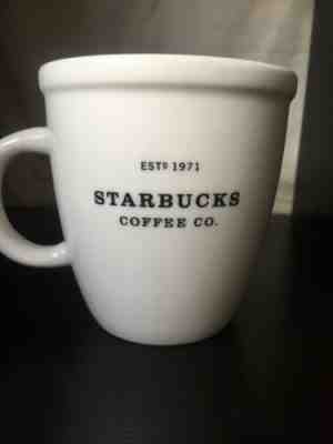 Starbucks Barista 2001 White Coffee Company 18 Oz Coffee Tea Cup Mug Est 1971  - Sold on eBay May, 20th 2019 for $10.20