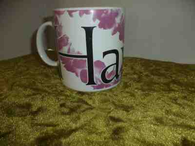 Starbucks City Mug 1994 Hawaii Lei Flowers Purple White  - Sold on eBay May, 17th 2019 for $6.95
