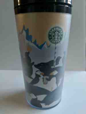 Starbucks Hot Cold Travel Cup Seals Puffins Insulated 1997 - Sold on eBay May, 17th 2019 for $8.99