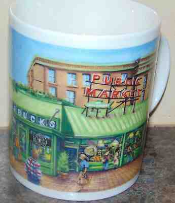 Starbucks Artist Rendition of First Store Pikes Place Market Seattle - 1999 MUG - Sold on eBay May, 17th 2019 for $8.00