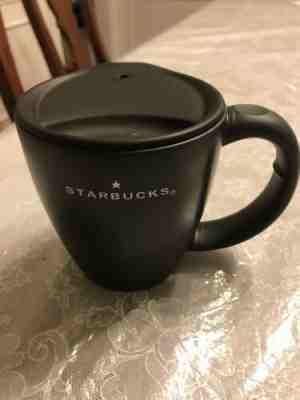 Starbucks Barista 2001 Black Travel Coffee Mug Cup Plastic Rubber Bottom Set Lid - Sold on eBay May, 20th 2019 for $20.00