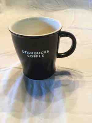 STARBUCKS COFFEE MUG Black/White Lettering New Bone China 16 oz. 2008  - Sold on eBay May, 21st 2019 for $7.99