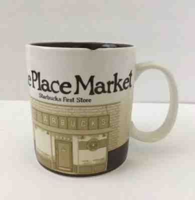 Starbucks 2008 Pike Place 16 oz Global Icon Collector Drink Coffee Mug CHIPPED - Sold on eBay May, 21st 2019 for $7.50