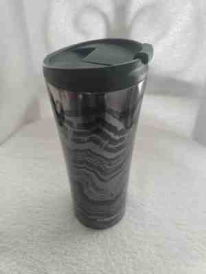 2017 Starbucks Stainless Steel Travel Cup/Tumbler - Black Chrome Waves - 16 oz - Sold on eBay May, 22nd 2019 for $12.20