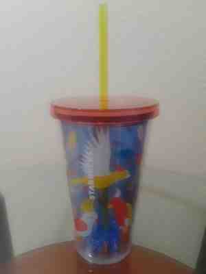 STARBUCKS 2018 COLD CUP BIRDS Multicolored TUMBLER 16 fl oz w/ straw - Sold on eBay May, 22nd 2019 for $6.30