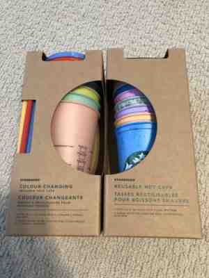 NEW Starbucks Reusable Color Changing Cold & Marble Hot Cups Summer 2019 Set - Sold on eBay May, 22nd 2019 for $71.00