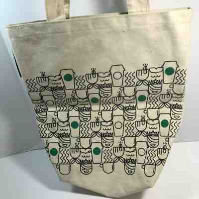 Starbucks Anywhere Tote Bag Authentic Canvas Book Gift Bag Coffee Cafe Beach  - Sold on eBay May, 21st 2019 for $9.99