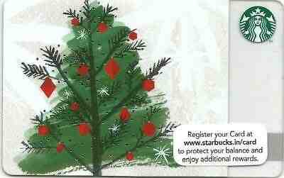 INDIA  Starbucks card  " CHRISTMAS TREE "  2105 - Sold on eBay May, 17th 2019 for $6.45