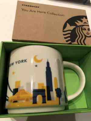 NYC Starbucks Mug New York City 14 Oz NY Mugs You Are Here Collection New in Box - Sold on eBay May, 20th 2019 for $16.50