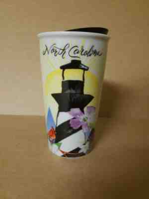 North Carolina Starbucks Ceramic Double Wall State Collector Travel Tumbler Lid - Sold on eBay May, 15th 2019 for $20.00