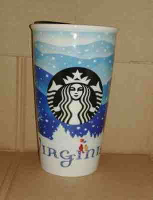 Starbucks 2016 VIRGINIA Mug Travel Tumbler Lid 12 oz Ceramic Local Collection - Sold on eBay May, 15th 2019 for $18.99