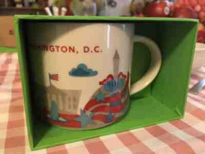 NEW 2018 Starbucks City Mug Cup You are here Series YAH Washington DC, USA 14oz - Sold on eBay May, 20th 2019 for $26.50