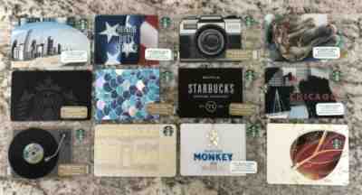 STARBUCKS CARD LOT (12) ULTRA RARE - Sold on eBay May, 23rd 2019 for $4.25