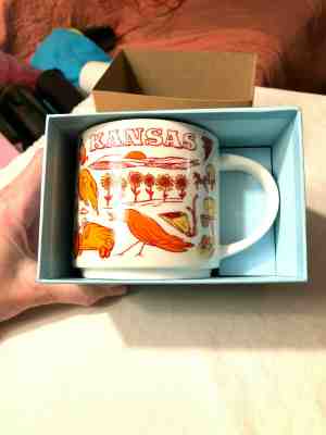 STARBUCKS KANSAS BEEN THERE SERIES ACROSS THE GLOBE CERAMIC COFFEE MUG NIB - Sold on eBay May, 23rd 2019 for $20.00