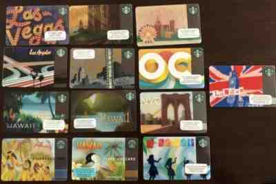 STARBUCKS Multi City Card Lot Hawaii, LA, NYC, OC, London, Atlanta + More - Sold on eBay May, 19th 2019 for $20.00