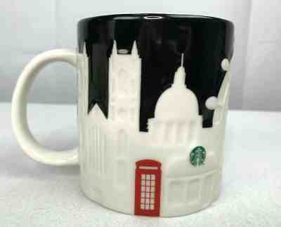 Starbucks London Collector Series 2011 Mug 16 oz Skyline Black White Relief - Sold on eBay May, 19th 2019 for $25.00