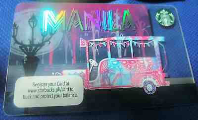 2016 STARBUCKS **MANILA** Card Jeepney PHILIPPINES pin intact brand new