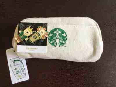 2019 Starbucks Taiwan Exclusive Crown Bear Pin Set of 2 w/ Pencil Case -No Card - Sold on eBay May, 19th 2019 for $41.99