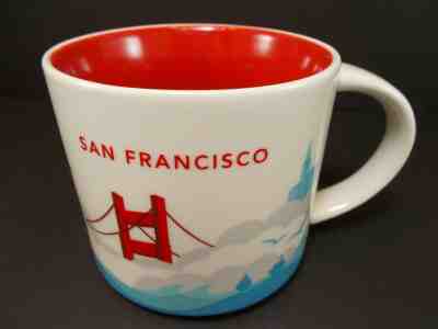 STARBUCKS 2014 You Are Here SAN FRANCISCO Golden Gate Bridge 14oz Coffee Mug Cup - Sold on eBay May, 21st 2019 for $12.00