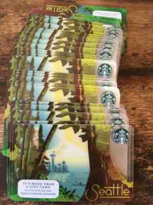 Lot Of 50 STARBUCKS CARD - SEATTLE CITY CARD - 2016 Kayak Space Needle - Sold on eBay May, 23rd 2019 for $28.00