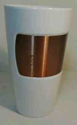 Starbucks Copper Band Ceramic Mug Cup White 10 fl oz DISCONTINUED 2012 RARE   - Sold on eBay Apr, 27th 2019 for $13.50