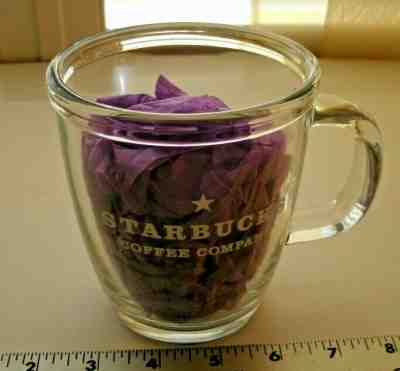 Starbucks Coffee Company Clear Glass White Letters Mug  With Star 20 oz NICE - Sold on eBay Mar, 11th 2019 for $6.50
