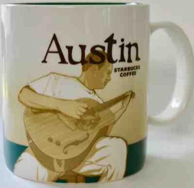 Starbucks 2010 Austin City Guitar, Collector Series Coffee Mug, 16 oz. - Sold on eBay May, 18th 2019 for $25.00